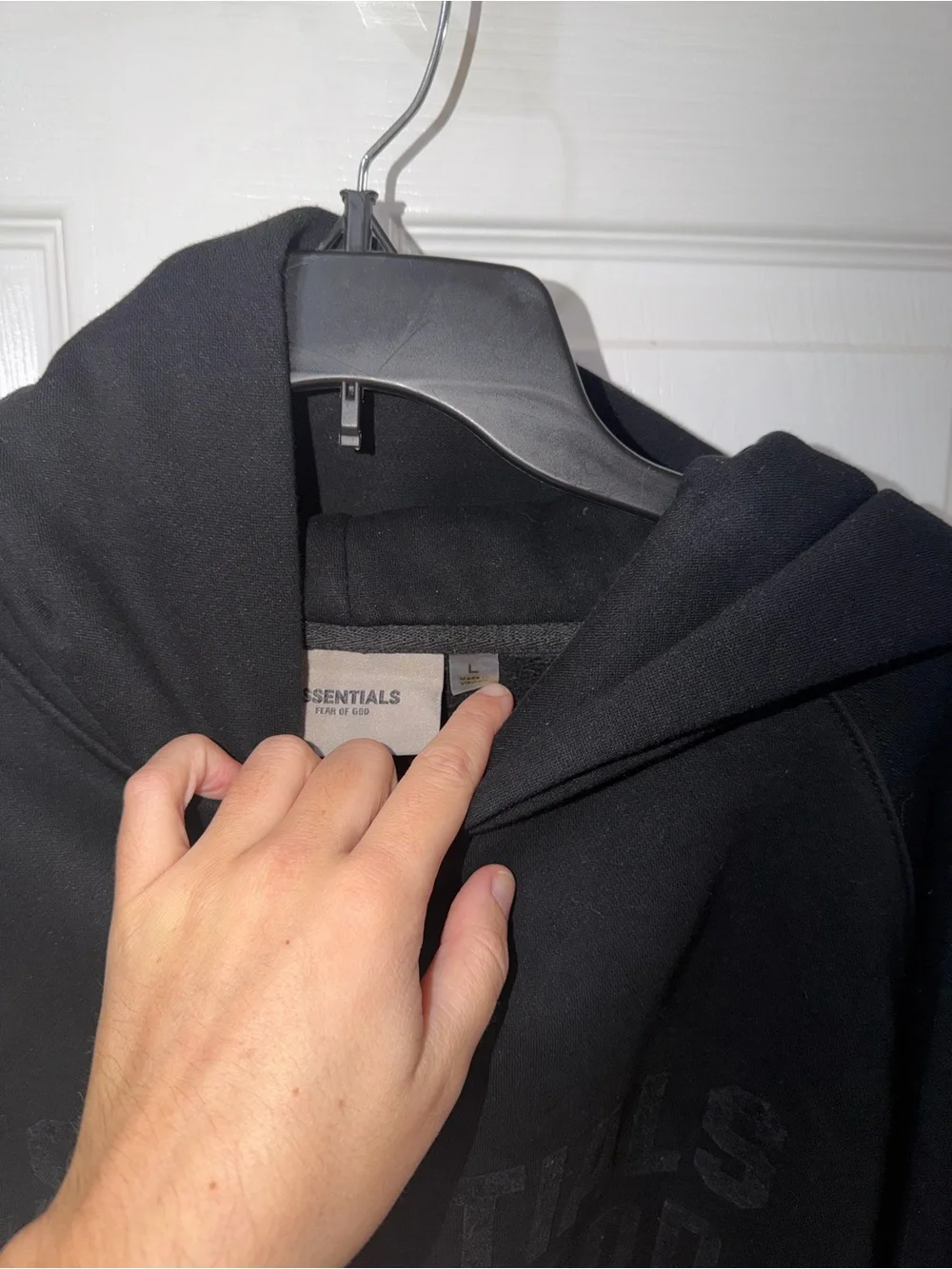 Fear of God Essentials Black Pullover Hoodie Dupe